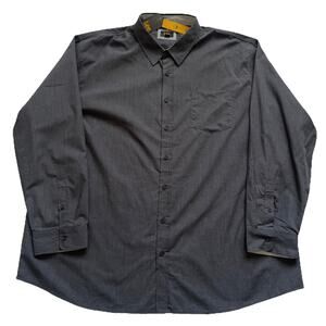 Lee Shirt Mens 3XL Gray Long Sleeves Button Up Cotton Blend Workwear Casual NWT